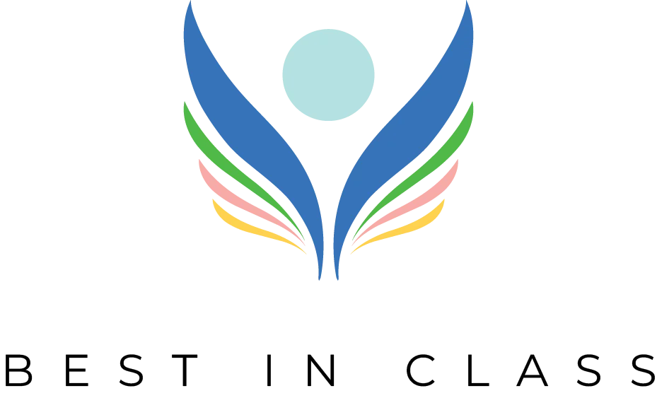 Best in Class badge with a colorful winged emblem